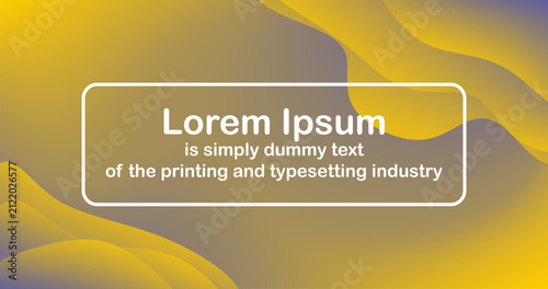 Yellow Blue Abstract background with Fluid Shapes on Cover design template