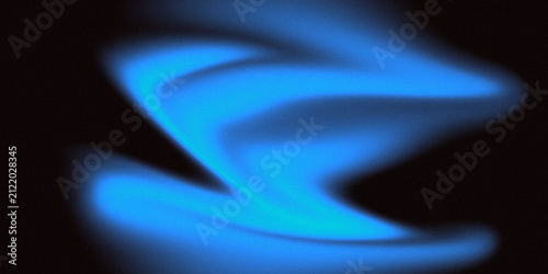 Abstract blue light waves on black background, soft glowing neon motion blur effect, futuristic digital wallpaper design