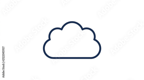 Foto Simple Outline Cloud Icon for Weather Design.