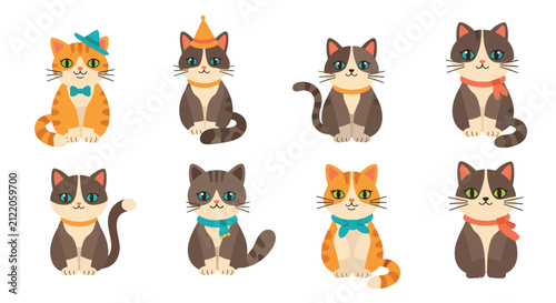 Canvas Print Colorful cartoon animals in a playful animal collection.