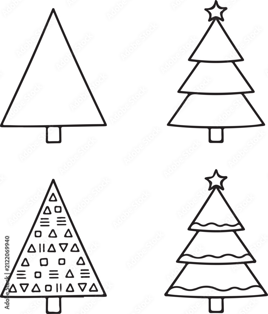 Fototapeta premium Minimal Christmas Tree Collection