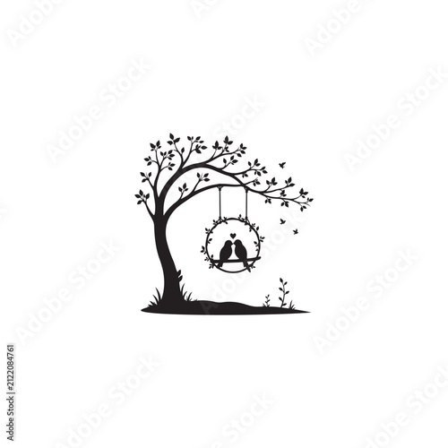 Tree Swing Silhouette Scene