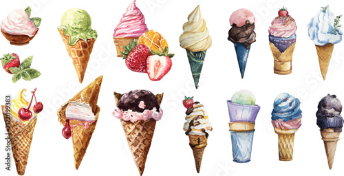 collection of ice cream