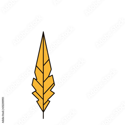 Yellow Feather Illustration