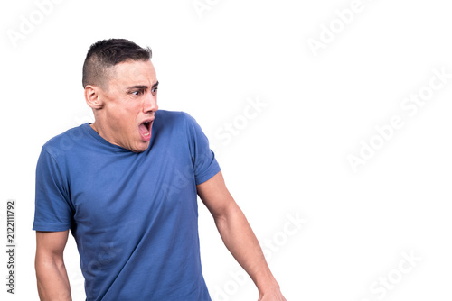 Photography Man looking to the side with an unbelieving expression