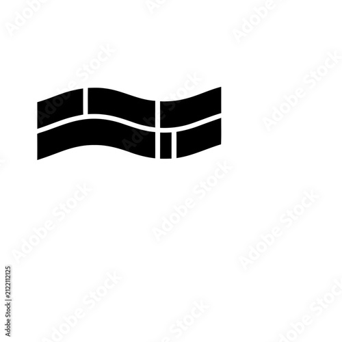 Abstract Wavy Lines and Rectangles