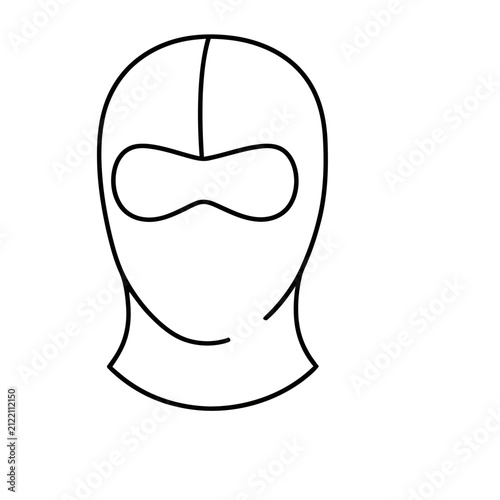 Balaclava mask outline