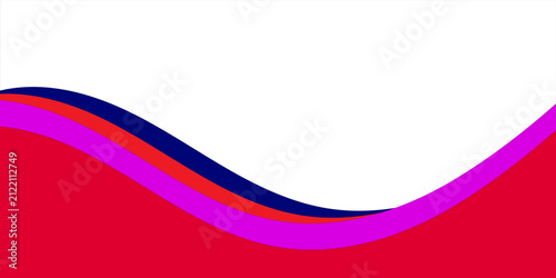 PrintAbstract White Background with Layered Red Magenta and Navy Blue Curved Waves Vibrant Modern Design