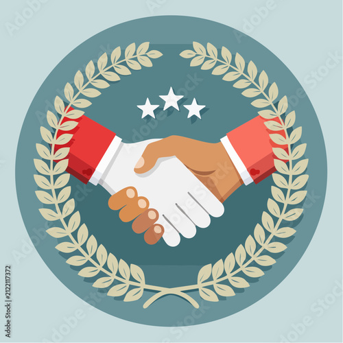 Celebrating Labour Day with a handshake symbolizing unity and mutual respect between workers and employers