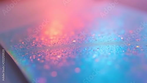 Abstract Holographic Background with Soft Bokeh Lights.