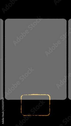 Vintage grainy film strip frame animation with flickering scratches and aged texture overlay effect Video 4K