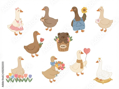Goose Character Bundle with Different Poses