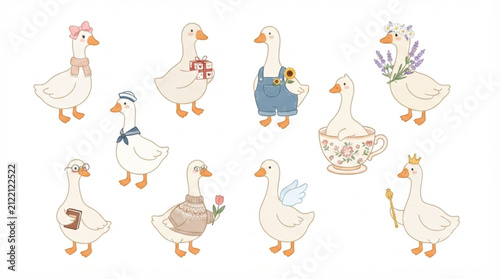 Goose Character Bundle with Different Poses