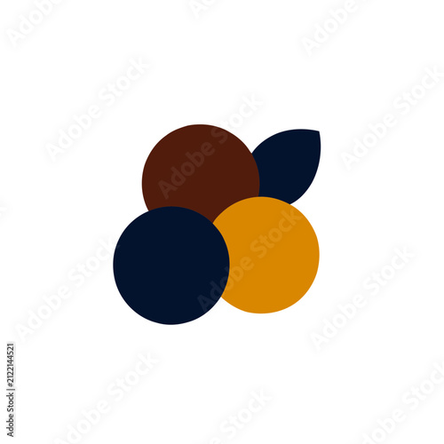 Abstract Circles and Leaf Shapes