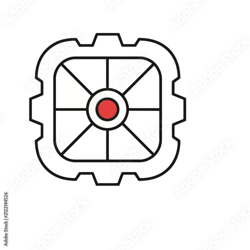 Abstract Gear and Circle Icon