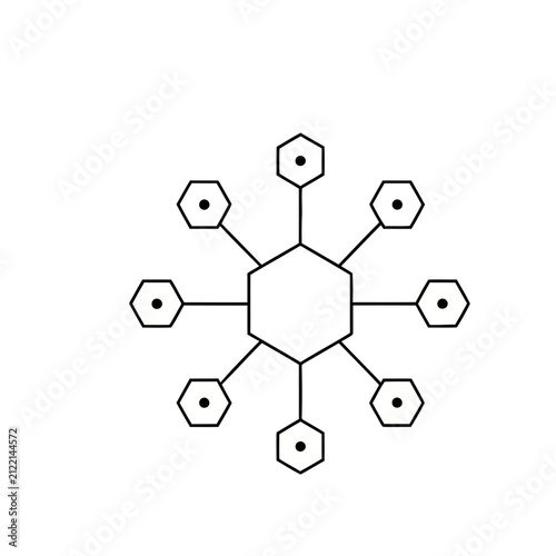 Abstract Hexagonal Network Structure