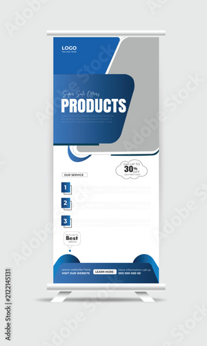 Modern Furniture Roll Up Banner Template for Interior Store Promotion and Business Advertising