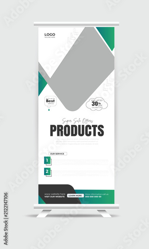 Modern Furniture Roll Up Banner Template for Interior Store Promotion and Business Advertising