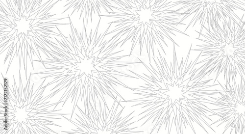 Abstract crystalline starburst line art background.