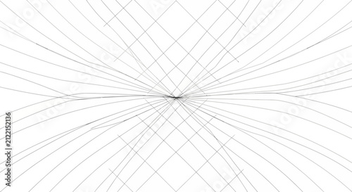 Abstract curved line perspective pattern.