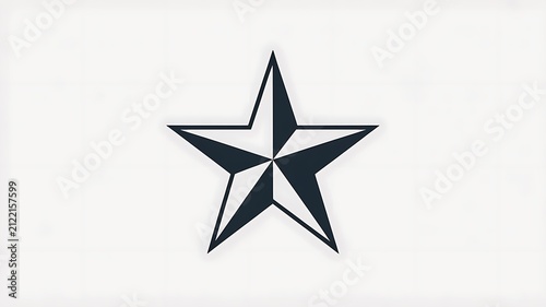 A clean minimalist vector illustration of a shaded geometric star icon with symmetric points isolated on white background