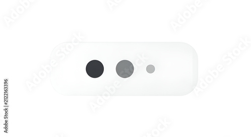 Minimal Three Dot Loading Indicator Centered on Transparent Background