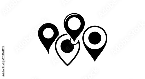Location map pin and navigation pointer icons.