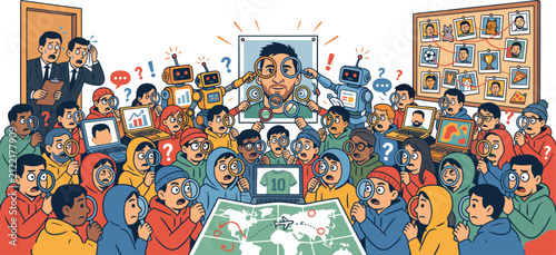 Crowdfunding Campaign Illustration Featuring Community Support, Online Fundraising, Social Engagement and Digital Donation Flat Vector Design