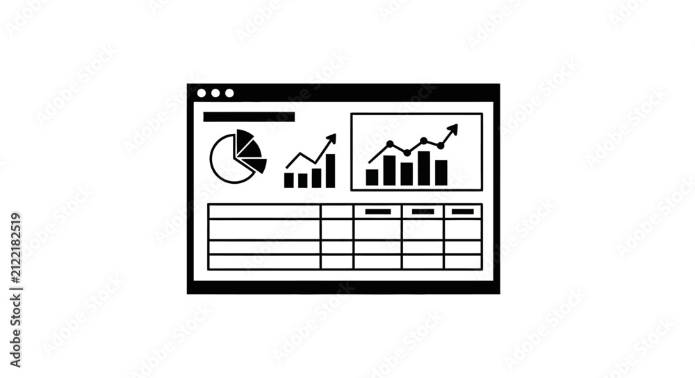 Fototapeta premium Business graph chart analysis on screen.