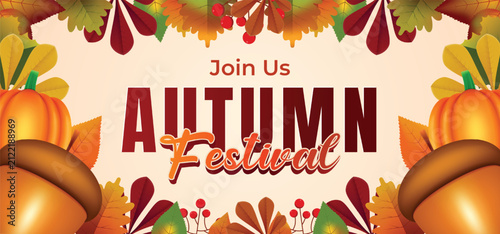Pumpkin Background for Harvest Season Banner and Poster