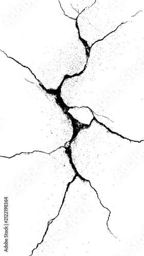 cracked concrete wall