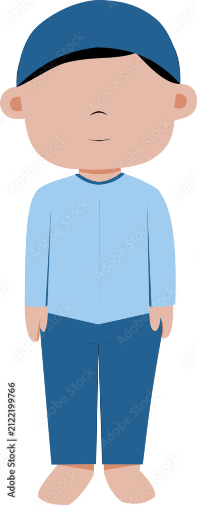 Obraz premium Child Wearing Light Blue Shirt