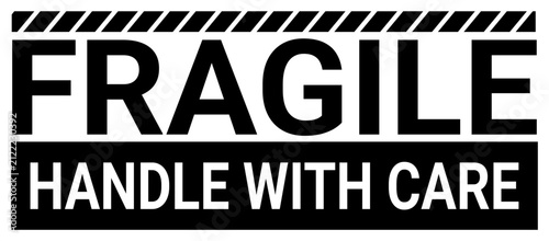 Canvastavla Fragile sticker label