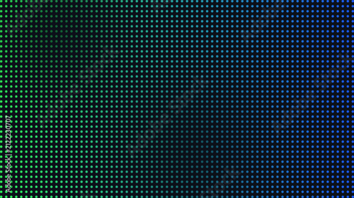 Abstract Green to Blue Luminous Dot Gradient Background with Digital Mesh Pattern and Soft Depth