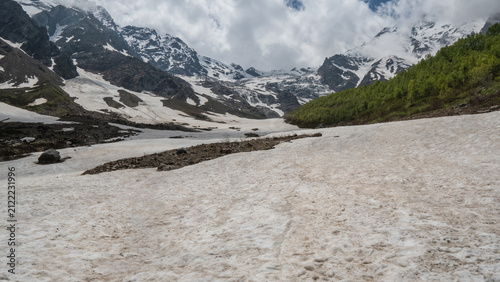North Ossetia. Tsei Gorge. Skazsky Glacier