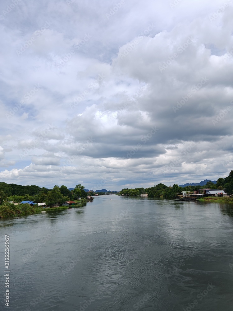 Fototapeta premium river and clouds
