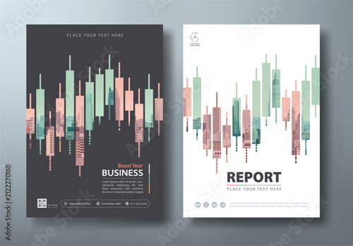 Annual report brochure flyer design template vector, Leaflet presentation, book cover