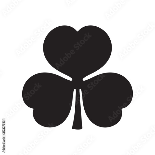 Clover Leaf black silhouette vector illustration