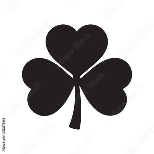 Clover Leaf black silhouette vector illustration
