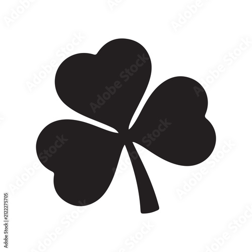 Clover Leaf black silhouette vector illustration