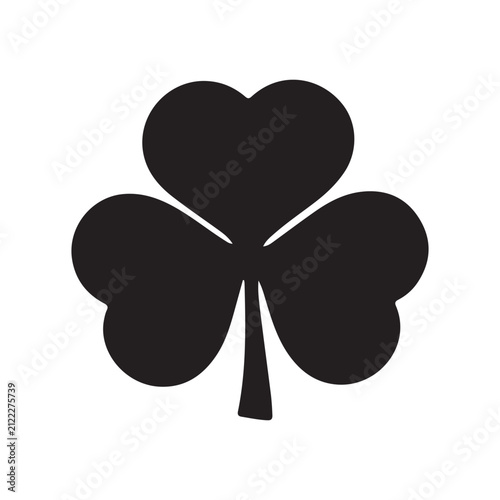 Clover Leaf black silhouette vector illustration