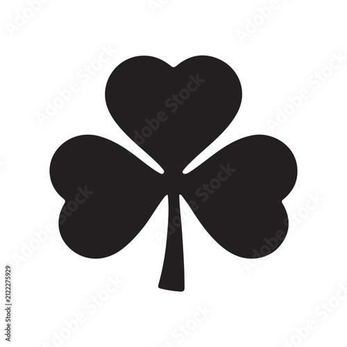 Clover Leaf black silhouette vector illustration