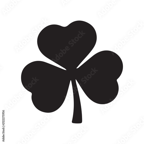 Clover Leaf black silhouette vector illustration