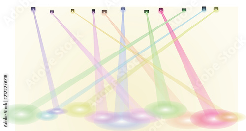 Bild auf Leinwand Colorful geometric lines and dots abstract design