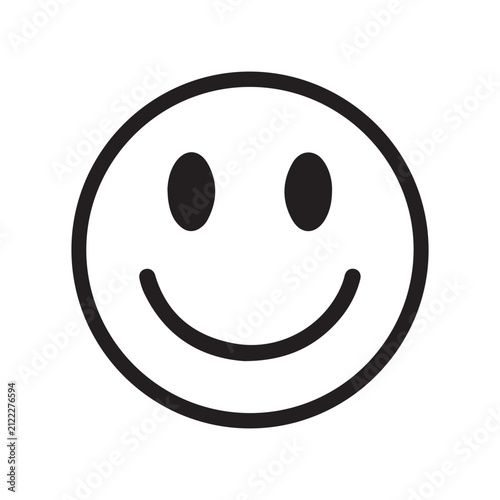 Smiley face black silhouette vector illustration