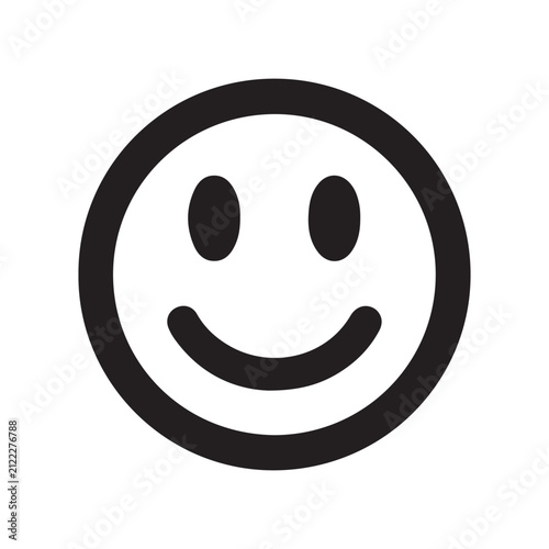 Smiley face black silhouette vector illustration