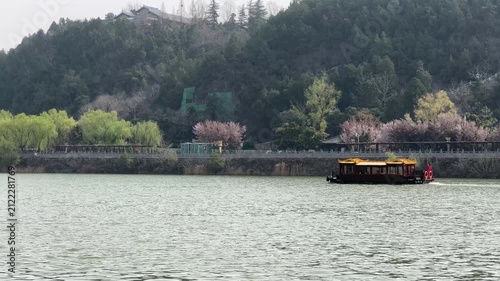 Cruise Ship Riding Along Yi River