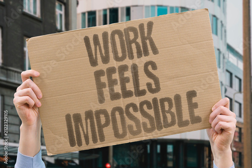 Quadro su tela "Work Feels Impossible" Returning to work during heavy grief