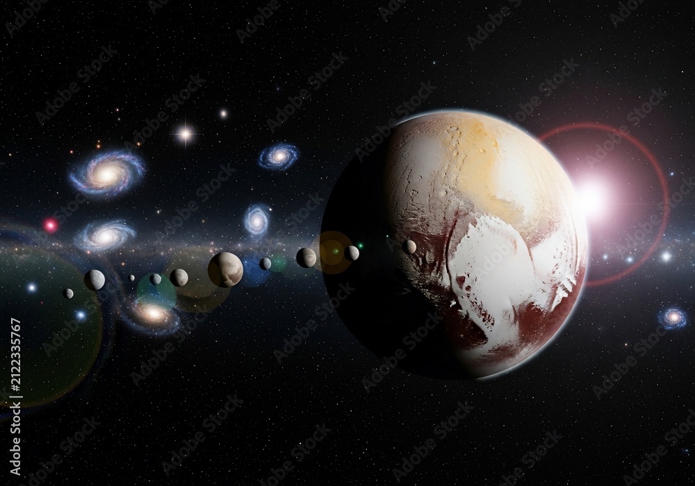 Fototapeta premium Cosmic Dance: A Celestial Symphony of Worlds
