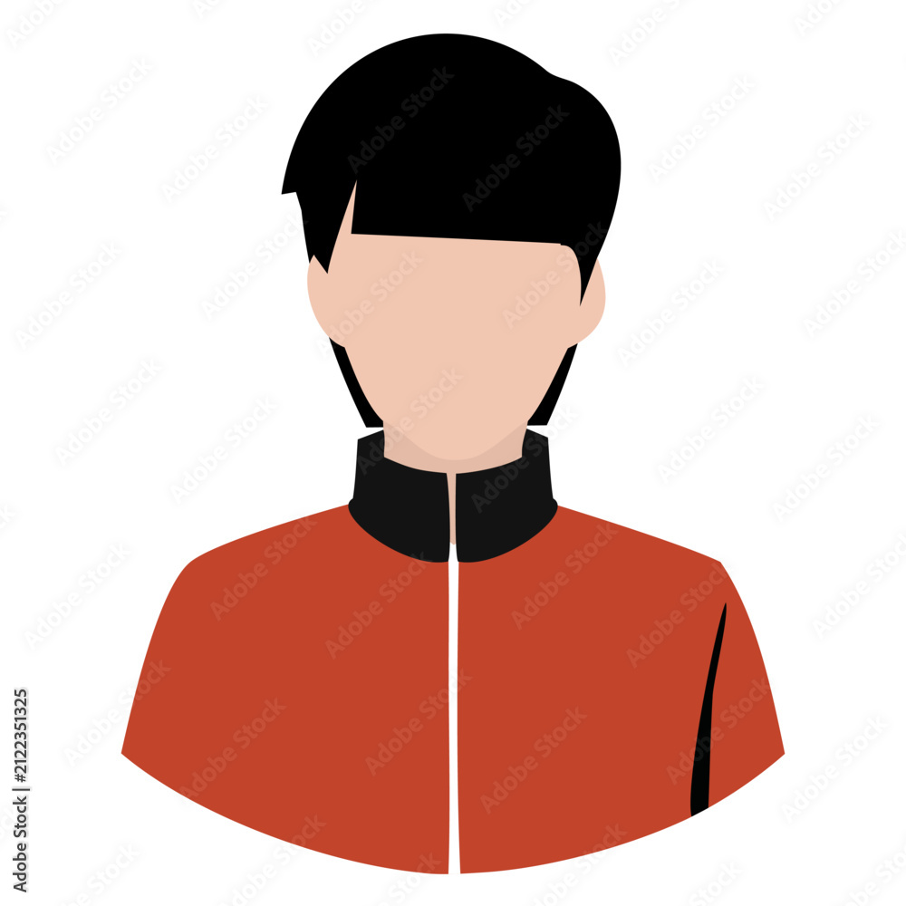 Fototapeta premium Male Character Profile Icon in Casual Jacket